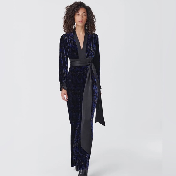 Diane Von Furstenberg Pants - DVF Vegas Velvet Jumpsuit BRAND NEW